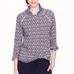 J. Crew  JACQUARD FLORAL SWEATSHIRT NWT